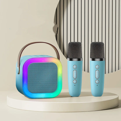 K12 PartyPro Wireless Karaoke Speaker – 2 Mics, RGB Lights, Pure Fun
