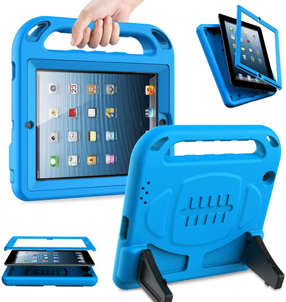 Kids Case Built-In Screen Protector for Ipad 2 3 4 （Old Model）- Shockproof Handle Stand Kids Friendly Compatible with Ipad 2Nd 3Rd 4Th Generation (Turquoise)